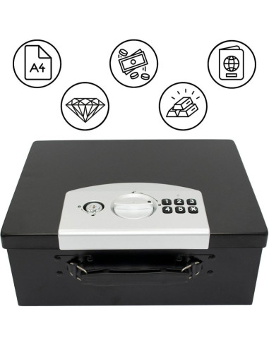 Sejf z zamkiem cyfrowym 32,4x12,7x25,5cm 1068756 saska garden