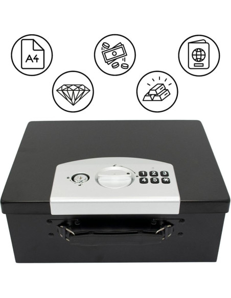 Sejf z zamkiem cyfrowym 32,4x12,7x25,5cm 1068756 saska garden