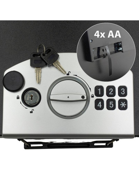 Sejf z zamkiem cyfrowym 32,4x12,7x25,5cm 1068756 saska garden