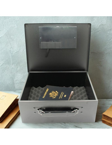 Sejf z zamkiem cyfrowym 32,4x12,7x25,5cm 1068756 saska garden