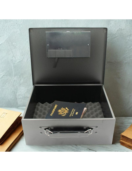 Sejf z zamkiem cyfrowym 32,4x12,7x25,5cm 1068756 saska garden