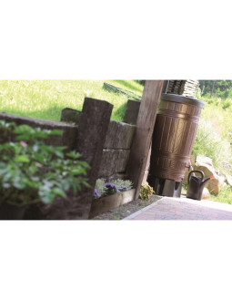 Zbiornik pojemnik na deszczówkę beczka woodcan 265l brąz 2