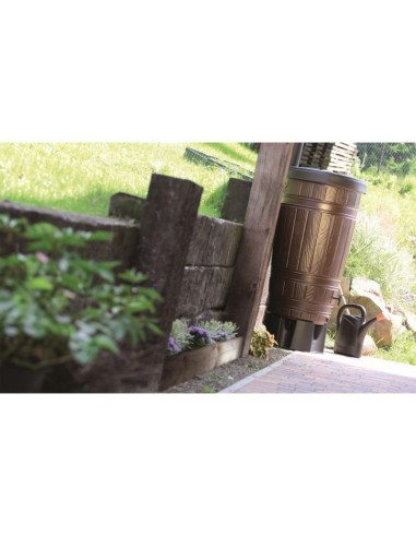 Zbiornik pojemnik na deszczówkę beczka woodcan 265l brąz