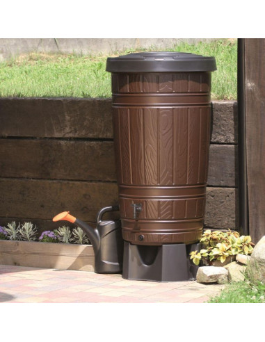 Zbiornik pojemnik na deszczówkę beczka woodcan 265l brąz