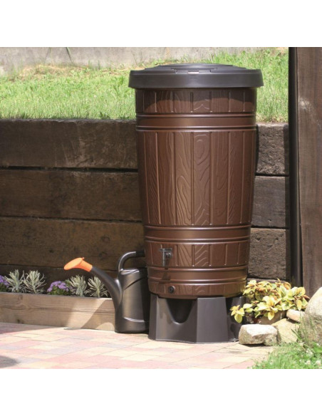 Zbiornik pojemnik na deszczówkę beczka woodcan 265l brąz