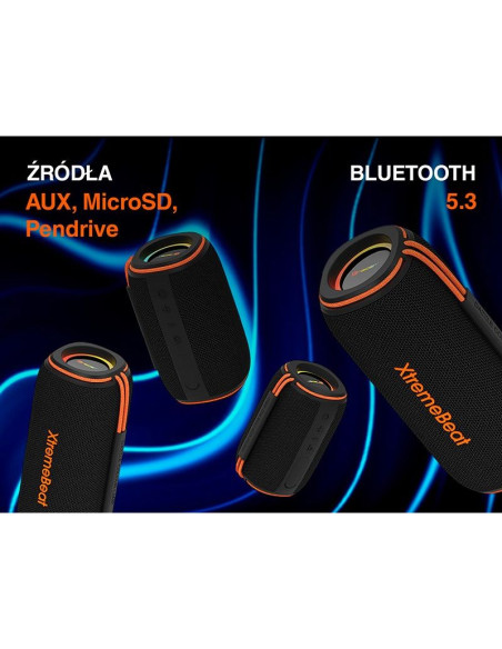 Tracer głośnik tws xtremebeat pro bluetooth rgb