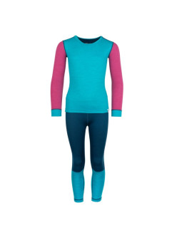 Warstwa podstawowa trollkids kids merino baselayer set ii dla chłopca/dziewczynki (644-123)