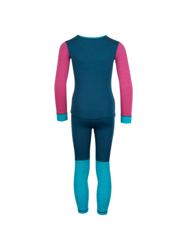 Warstwa podstawowa trollkids kids merino baselayer set ii dla chłopca/dziewczynki (644-123)