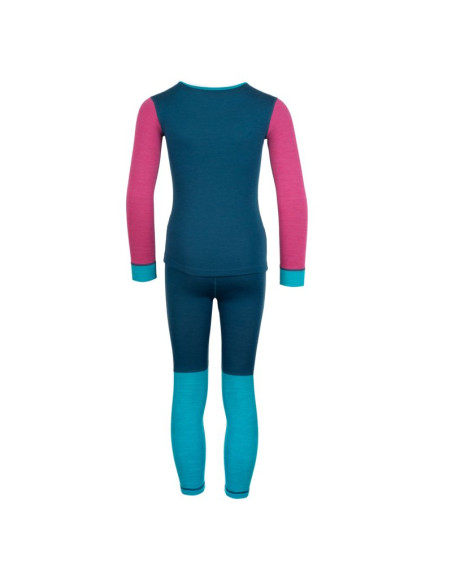 Warstwa podstawowa trollkids kids merino baselayer set ii dla chłopca/dziewczynki (644-123)