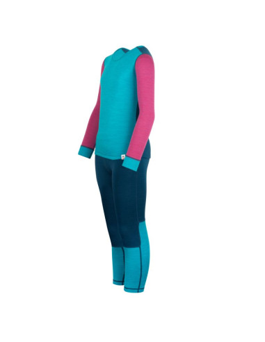 Warstwa podstawowa trollkids kids merino baselayer set ii dla chłopca/dziewczynki (644-123)