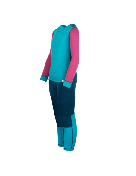 Warstwa podstawowa trollkids kids merino baselayer set ii dla chłopca/dziewczynki (644-123)