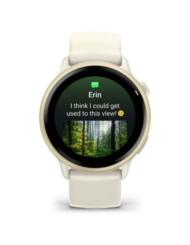 Zegarek garmin vivoactive 6 42mm bone/lunar gold