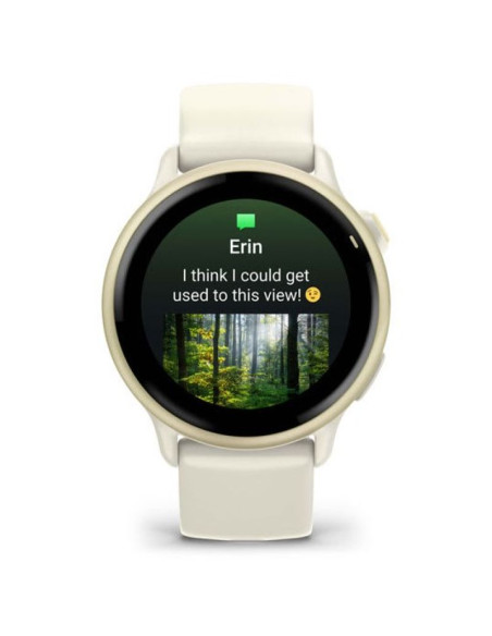 Zegarek garmin vivoactive 6 42mm bone/lunar gold