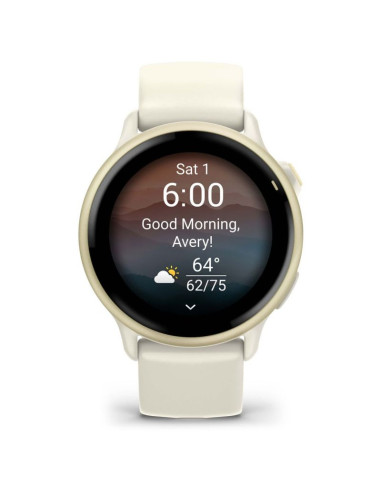 Zegarek garmin vivoactive 6 42mm bone/lunar gold