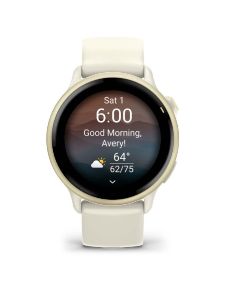 Zegarek garmin vivoactive 6 42mm bone/lunar gold