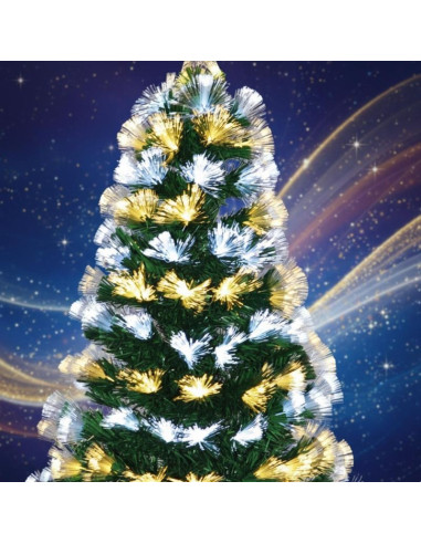 Choinka dekoracyjna światłowodowa ciepły zimny biały 120cm