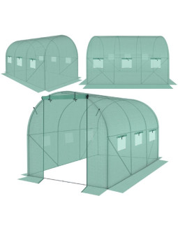 Szklarnia tunel ogrodowy 200x300x200cm pe kontrukcja stal zielona