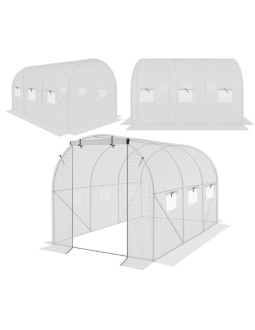 Szklarnia tunel ogrodowy 200x300x200cm pe kontrukcja stal biała