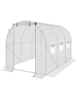 Szklarnia tunel ogrodowy 200x300x200cm pe kontrukcja stal biała 2