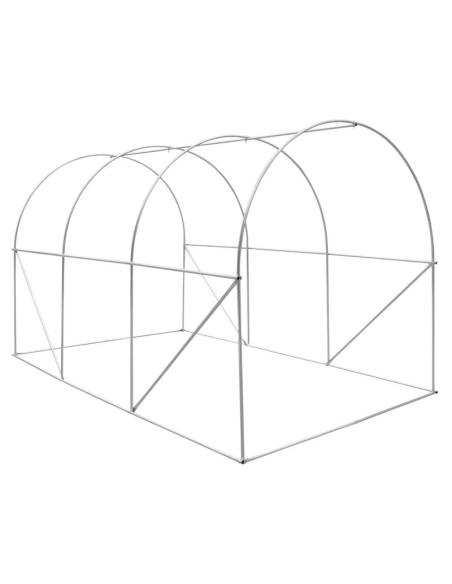 Szklarnia tunel ogrodowy 200x300x200cm pe kontrukcja stal biała
