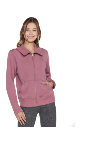 Skechers hoodless hoodie skechcloud jacket wja288-dkmv fioletowe l