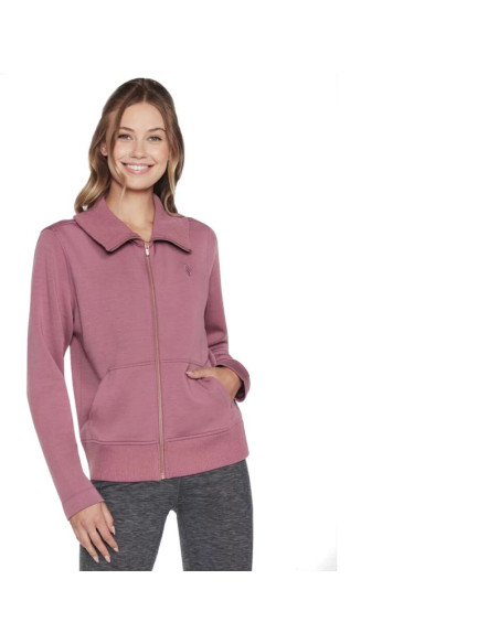 Skechers hoodless hoodie skechcloud jacket wja288-dkmv fioletowe l