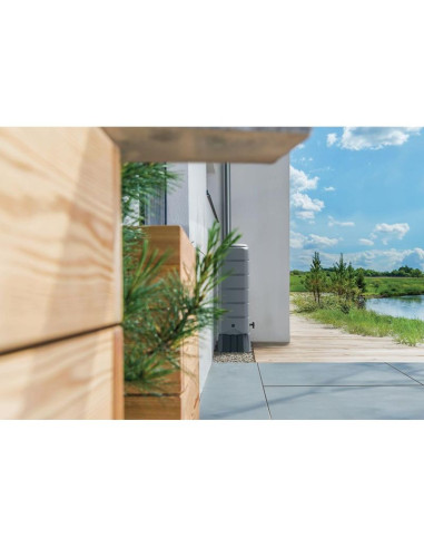 Zbiornik pojemnik na wodę deszczówkę set tenso 120l smooth gray