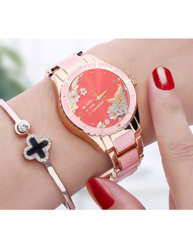 Smartwatch damski rubicon rnce82 różowy