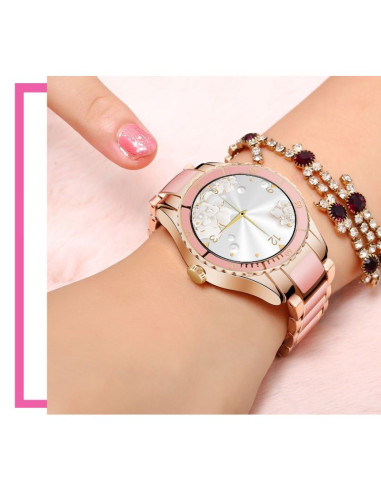 Smartwatch damski rubicon rnce82 różowy