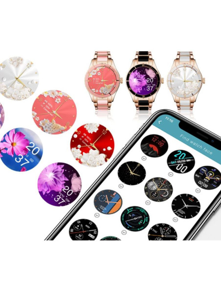 Smartwatch damski rubicon rnce82 różowy