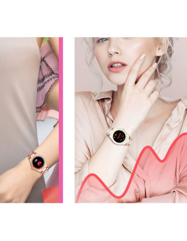 Smartwatch damski rubicon rnce82 różowy