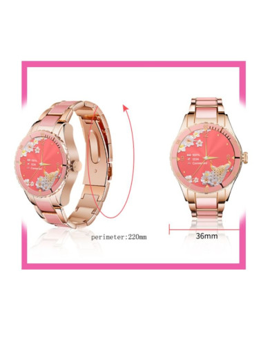 Smartwatch damski rubicon rnce82 różowy