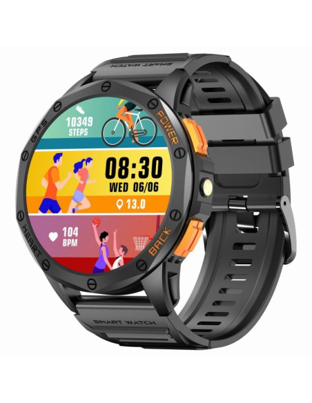 Smartwatch męski gravity gps gt24-2 czarny pasek silikonowy + biały pasek silikonowy
