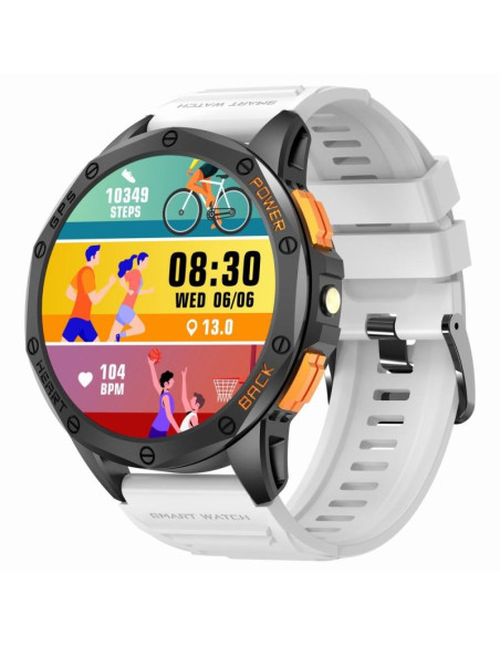 Smartwatch męski gravity gps gt24-2 czarny pasek silikonowy + biały pasek silikonowy