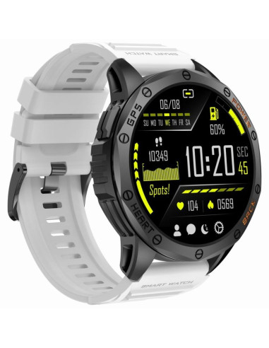 Smartwatch męski gravity gps gt24-2 czarny pasek silikonowy + biały pasek silikonowy