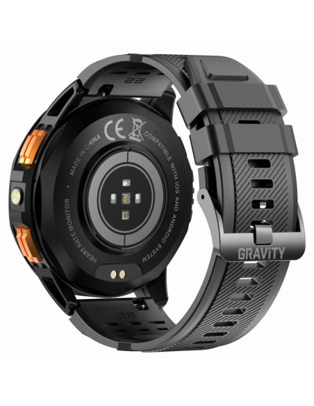 Smartwatch męski gravity gps gt24-2 czarny pasek silikonowy + biały pasek silikonowy