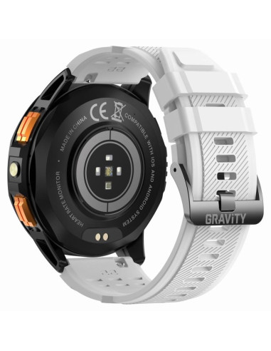 Smartwatch męski gravity gps gt24-2 czarny pasek silikonowy + biały pasek silikonowy