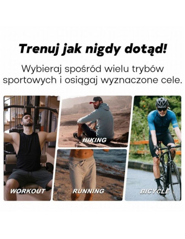 Smartwatch męski gravity gps gt24-2 czarny pasek silikonowy + biały pasek silikonowy