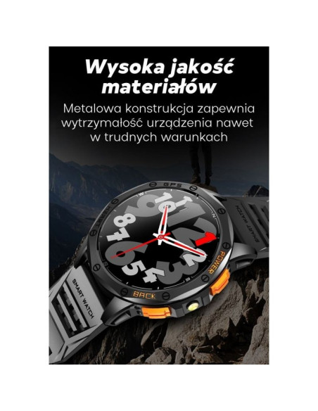 Smartwatch męski gravity gps gt24-2 czarny pasek silikonowy + biały pasek silikonowy