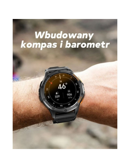Smartwatch męski gravity gps gt24-2 czarny pasek silikonowy + biały pasek silikonowy