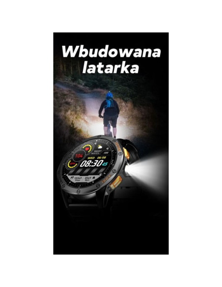 Smartwatch męski gravity gps gt24-2 czarny pasek silikonowy + biały pasek silikonowy