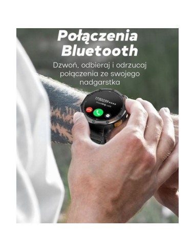 Smartwatch męski gravity gps gt24-2 czarny pasek silikonowy + biały pasek silikonowy