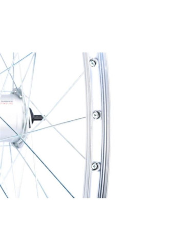 Koło 28 cali przód z piastą shimano obręcz srebrna
