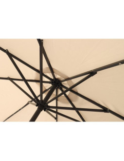 Parasol ogrodowy z oświetleniem led 300cm beżowy 2