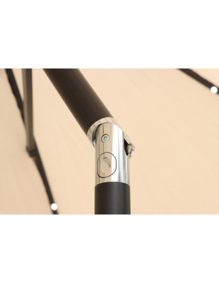 Parasol ogrodowy z oświetleniem led 300cm beżowy