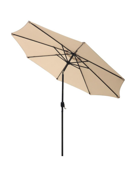 Parasol ogrodowy z oświetleniem led 300cm beżowy