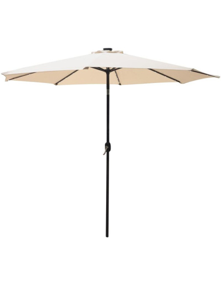Parasol ogrodowy z oświetleniem led 300cm beżowy