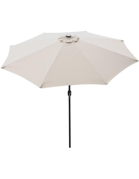 Parasol ogrodowy z oświetleniem led 300cm beżowy