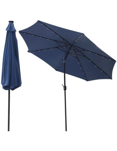 Parasol ogrodowy z oświetleniem led 300cm granatowy