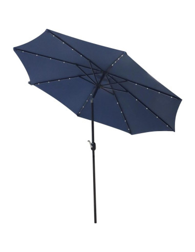 Parasol ogrodowy z oświetleniem led 300cm granatowy